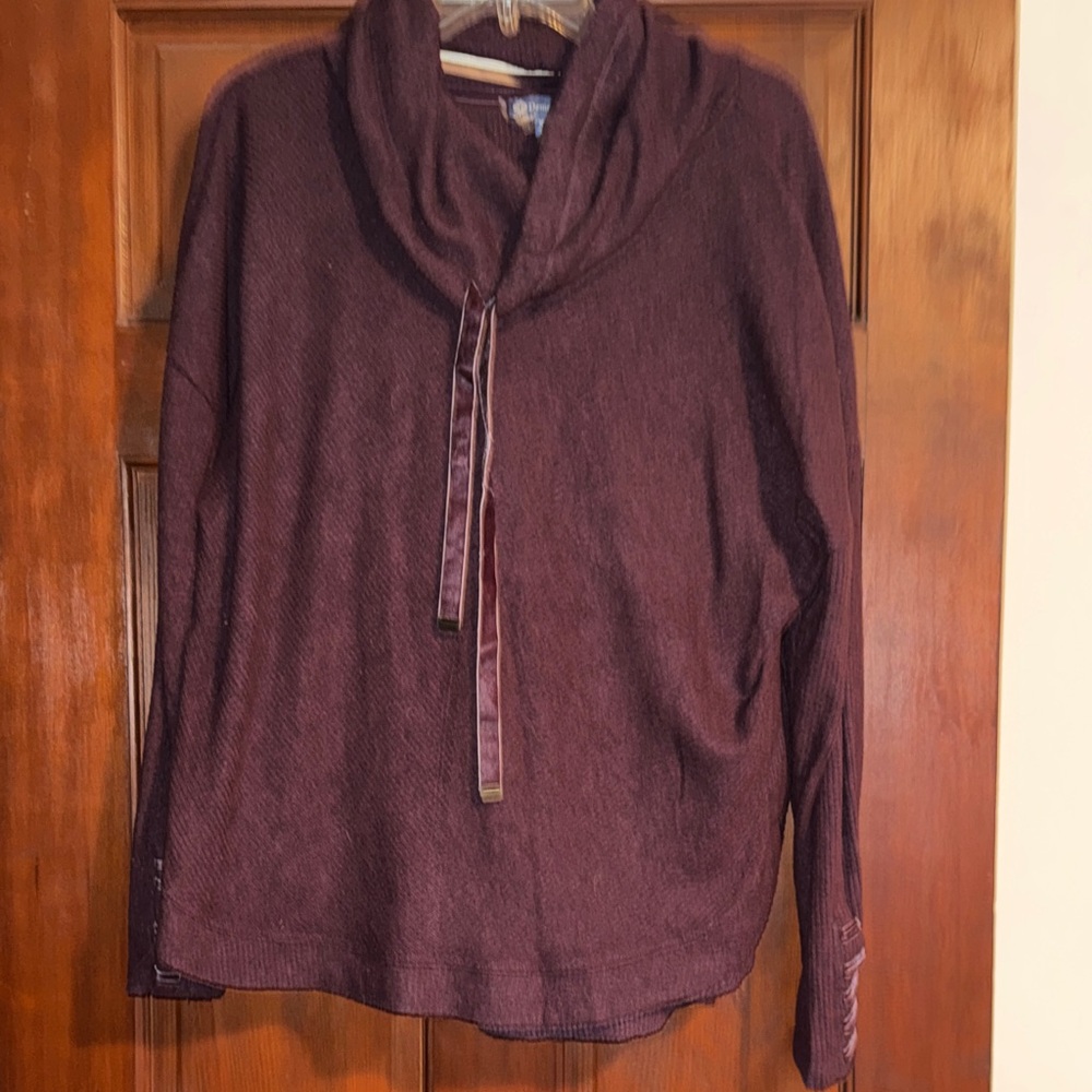 Democracy Deep Purple Cowl Neck Sweater